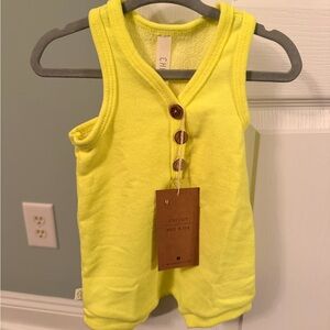 NWT Childhoods Clothing Short Tank Romper Highlighter 3-6mo
